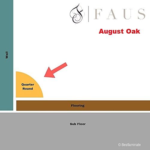 Oak Quarter Round Molding 94-1/16" x 3/4"' Faus August Oak (Pack of 10) - Floor Base Molding for Wood, Laminate, Wpc, Lvt and Vinyl