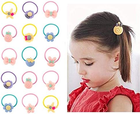 80 pieces Toddler Hair Ties, Cute Cartoon Little Girl Elastics Hair Ties Ropes, Ponytail Holder for Toddler Baby Girl Kids