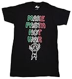 Hetalia: Italy Make Pasta Not War Black T-Shirt (Large)