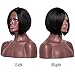 COLODO Bob Lace Front Wigs Loose Wave Hair Glueless Lace Wigs L Part Synthetic Long Wave Natural Wig Heat Resistant Fiber With Baby Hair For Women (12 Inch, black)