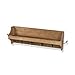 brightmaison Small Coat Rack Shelf Wall-Mounted with Hooks Wood Entryway Organizer Key Phone Mail Holder (Walnut)