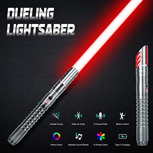 45in Dueling Light Saber Smooth Swing Saber Sword Aluminium Alloy Hilt