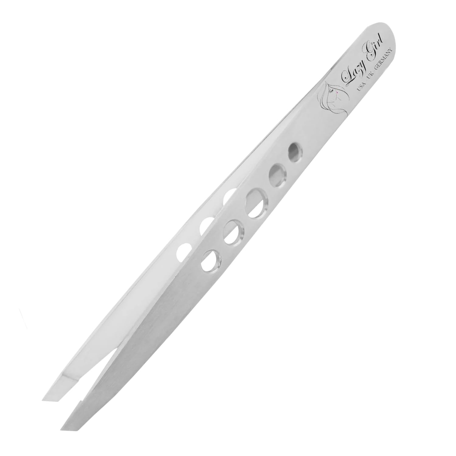 YNR Tweezers for Facial Hair Women – Stainless Steel Slanted Eyebrow Tweezer for Precision Hair Plucking, Chin, Ingrown Hair, Splinters & Tick Remover for Men & Women | (Silver)