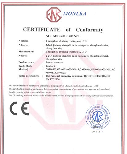 Filter Canister 40mm For Mask Respirator, Made in 2018, For Industrial Use, Chemical Handling, Painting and Welding, CE Certification