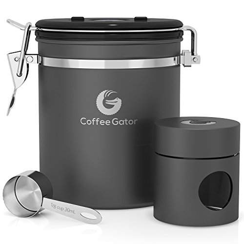 Coffee storage canister - fresher for longer - stainles…