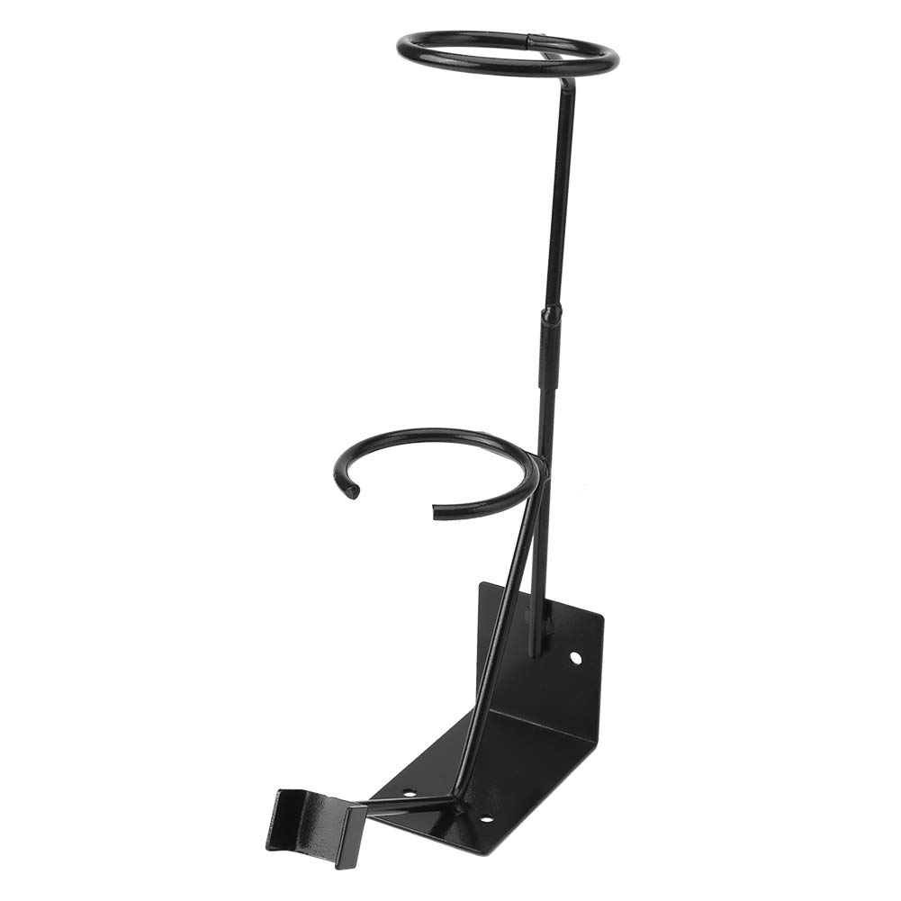 Regun Gravity Feed Paint Spray Gun Stand Holder With Strainer, Black Steel, Handheld, Manual Pump - Image 4