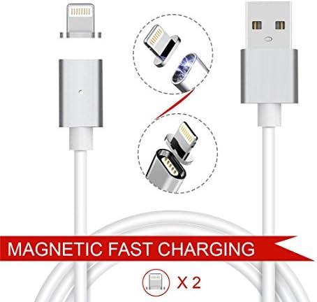 MAGNETIC CABLE Fast Quick Car Charger USB (No Data /Sync Only Charging) Cable For Apple IOS Ipad IP Iphone 6/7/8/x/s/plus/pls Device (For lightning-Silver)
