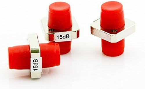 (Lot of 15) FC SC ST Metal Adapter Type Fiber Optic Attenuator FC/PC, 15dB Attenuator