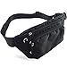 TIFRY Black Fanny Pack Men Women Waist Pack Bag Quick Release Buckle Water Resistant