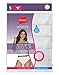 Hanes Ultimate Women's Comfort Cotton Hi-Cut Panties 5-Pack, White, 7