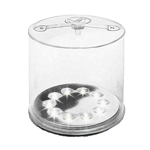 Transser – Solar Inflatable Camping and Emergency Lantern, Inflatable Collapsible LED Light with Button Switch Control, Waterproof for Outdoor Hiking Backpacking Tent Emergencies (Clear)