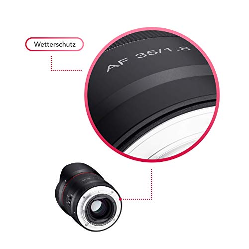 Samyang AF 35mm F1,8 FE für Sony E-Mount Vollformat & APS-C, ultra leichtes Weitwinkelobjektiv mit 63,6° Bildwinkel & schnellem Autofokus, Festbrennweite für Sony Alpha A7 III A7C A7C II A7C R – Bild 6