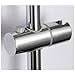 SODIAL- Replacement 25mm ABS Chrome Shower Rail Head Slider Holder Adjustable Bracket