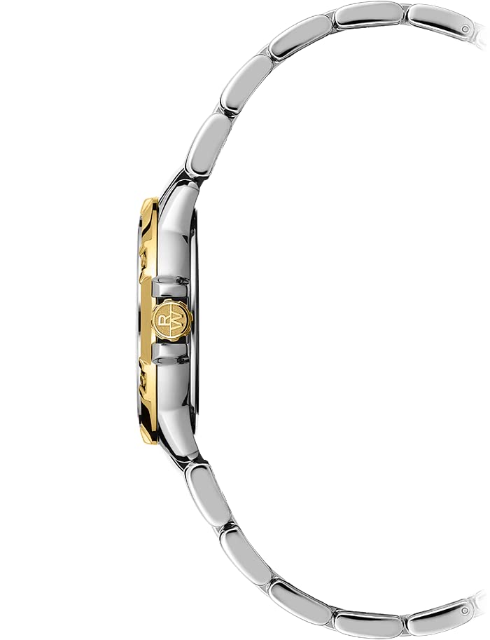 Raymond Weil Tango Ladies Quartz 8 Diamond White Dial Gold PVD Two-Tone Bracelet Watch, 30mm (Model: 5960-STP-00995)