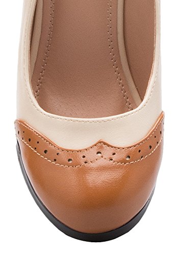 Olivia K Women's Classic Closed Toe Kitten Heel Pumps | Dress, Work, Party Low Heeled - Image 5