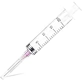 12 Pack 20ml Plastic Syringes with 18G, Individually Sealed packed