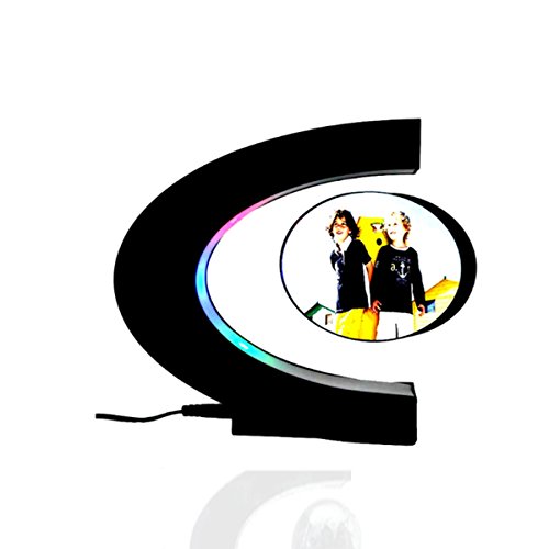 Glovion DIY C Shape Magnetic Levitation Anti Gravity Suspending Photo Picture Frame -Colorful Decoration Light Home & Kitchen, Home Décor, Kids' Room Décor, Wall Décor