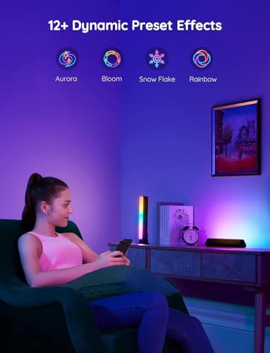 Govee LED Light Bars, Smart WiFi RGBIC TV Backlight, Gaming Lights with Scene and Music Modes, Play Light Bar for PC, TV, Room Decoration, Work with Alexa & Google Assistant