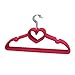 BriaUSA Clothes Hangers Heart Shaped Slim, Sturdy with Steel Swivel Chrome Hooks – Dark Pink – Box of 20