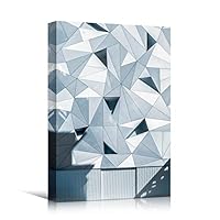 Canvas Wall Art White Building Pattern Abstract Architecture & Maps Building Chic Home Office Photography - 12x18 inches