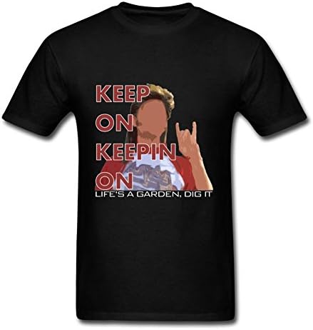 Cool Joe Dirt Keep On Keepin On Shirts Vogue Designed Black Cotton Medium Men Personalized