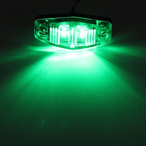 4x 2.54" Green Mini-sealed Clearance Light Marker Light for Trailer Camper Truck