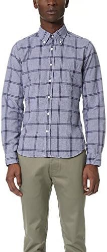 Gant Rugger Men's Melange Dobby Button Down Shirt, Persian Blue, Small