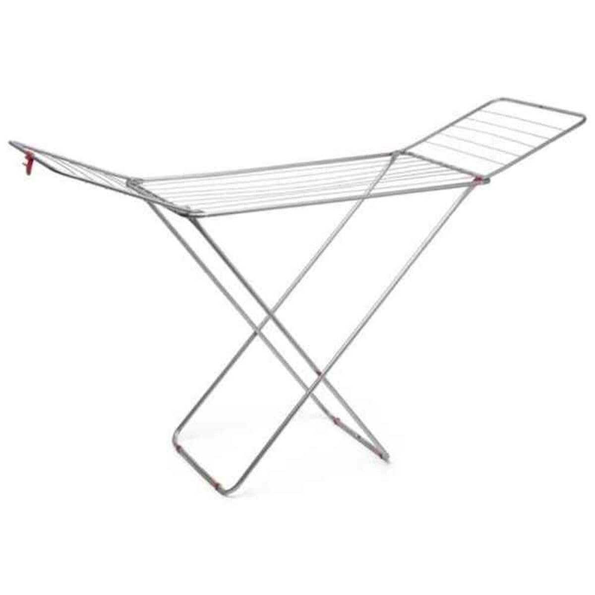 Rayen | Drying rack with wings | Laying area 19 m | Wing lock system | Foldable and non-slip clothes|For indoor and outdoor|54.5 x 177 x 107.5 cm, Color Steel|19 meters