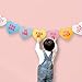 [Pack of 2]Valentines Day Conversation Hearts Banner - NO DIY - Valentines Day Banner Decor - Eight Valentines Day Heart Sayings Garland Banner, Six Feet Long - Anniversary, Wedding, Party Decorations