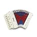 Mugig Button Accordion, 10 Keys Control Accordion include 3 Air Valve, Easy to Play, Lightweight and Environmentally-friendly, Kid Instrument for Early Childhood Development (White)