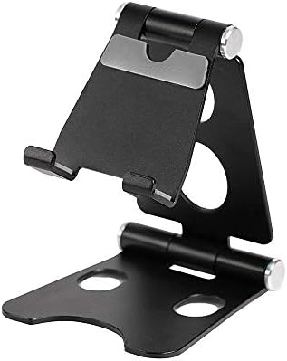 Verigle Adjustable Desktop Cell Phone Stand, Portable Aluminum Smartphone Holder, for iPad Air Pro iPhone Xs/XR/XS Max/X 8 7 6 Plus, Samsung Galaxy Tab, Android