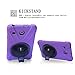 BRAECN for Galaxy Tab E 8.0 Case with 360 Degree Rotation Stand/Hand Strap and Shoulder Strap Case [Shock Proof] Hybrid pc+Silicone Cover for Samsung Tab E 8'' SM- T375/ SM-T377/SM-T378 Case (Purple)