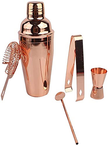 7-teiliges Kupfer-beschichtetes Bartender-Kit, Pariser Cocktail-Mixology-Set mit Shaker-Jigger-Bar-Löffel-Muddler… – Bild 3