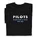 ComputerGear Funny Pilots Looking Down Tshirt Gifts Aviation Flying Airplane Men
