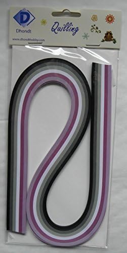 Dhondt 3 mm x 50 cm quiling strips - Purple / Black 60No.