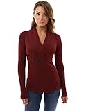 PattyBoutik Women's Shawl Collar Pleated Detail Blouse