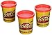 (3 Pack) BRIGHT RED (23870) Hasbro Play-Doh 5 oz. (15 oz. total)