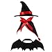 Frienda 3 Pieces Pet Halloween Vampire Costume Pet Bat Vampire Cloak Wizard Hat for Halloween Party, Pet Cosplay(Red,Solid)