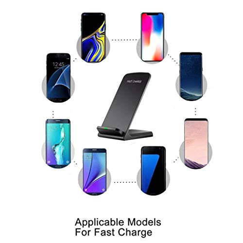Lywey10W Qi Wireless Fast Charger Charging Pad Stand Dock Compatible for Samsung Galaxy S10e S10 S10+ for iPhone Xs Max XR X 8P