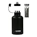 Vacuum Insulated Large Travel Growler Bottle for Water, Beer, and Tea - Stainless Steel 64 oz Thermos Water Bottle with Infuser Filter and Wide Mouth Dual Opening Cap - EcoVessel BOSS