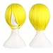 MapofBeauty 12 Inches/30cm Short Straight Cosplay Costume Wig Party Wig (Yellow)