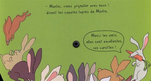 Merlin le lapin cherche son goûter