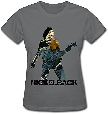 DASY Women's O Neck Nickelback Chad Kroeger T Shirt Large DeepHeather