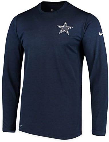 Amazon.com : Nike Dallas Cowboys Mens Sideline Performance DRI-FIT Coaches Long Sleeve Shirt 
