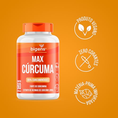Max Cúrcuma, 95% Curcuminóides, Curcumina, Biogens, Kit 2 x 60 Cápsulas