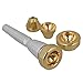 Yibuy Silver Trumpet Mouthpiece & 4 Sizes Convertible 2b 2c 3b 3c & 2 Trumpet Heads