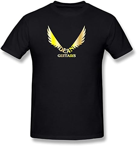 Darius Men's Dean Guitars Logo Gold Style Logo T-shirt Black