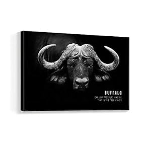 Framed Canvas Wall Art for Living Room, Bedroom Black and White Beast Canvas Prints for Home Decoration Ready to Hanging - 16x24 inches