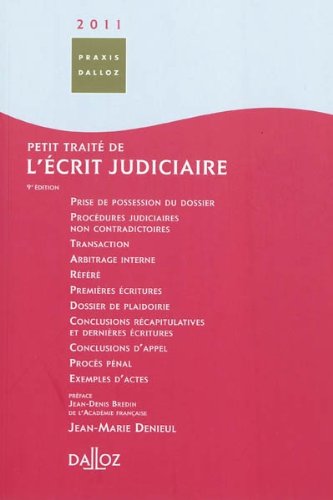 Petit traité de l'écrit judiciaire