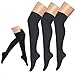 Bluemaple Compression Socks,(3 Pairs) Knee High Compression Sock for Women & Men - Best for Running, Athletic Sports, Crossfit, Flight Travel - Suits